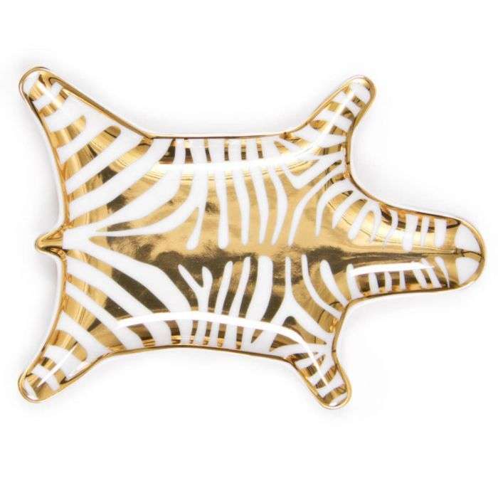 JONATHAN ADLER - ZEBRA STACKING DISH - Hvit/gull 1