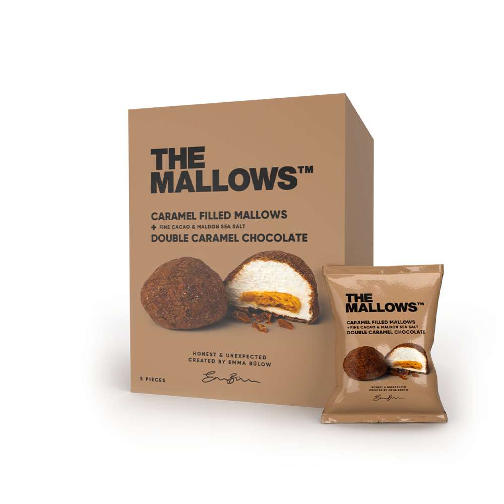 THE MALLOWS - CARAMEL FILLED DOUBLE CARAMEL - 90g