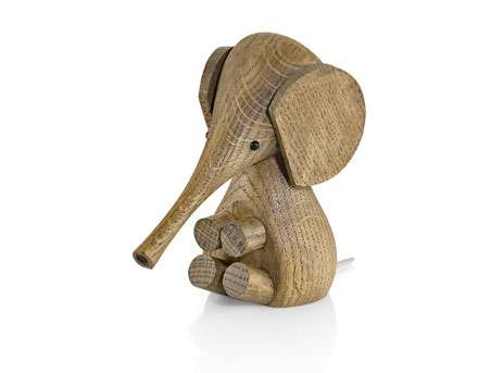 LUCIE KAAS - ELEFANT - Røkt eik 11 cm