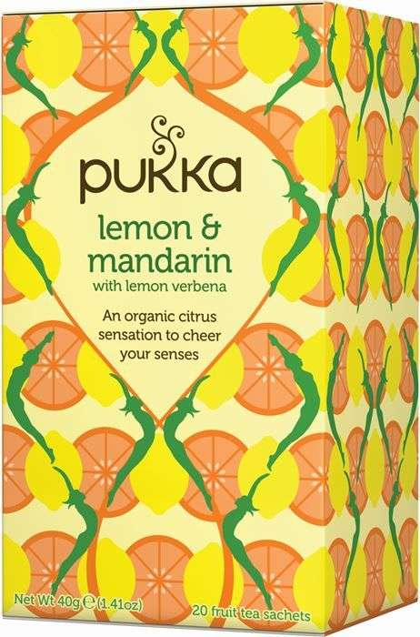 Pukka te . Lemon & Mandarin